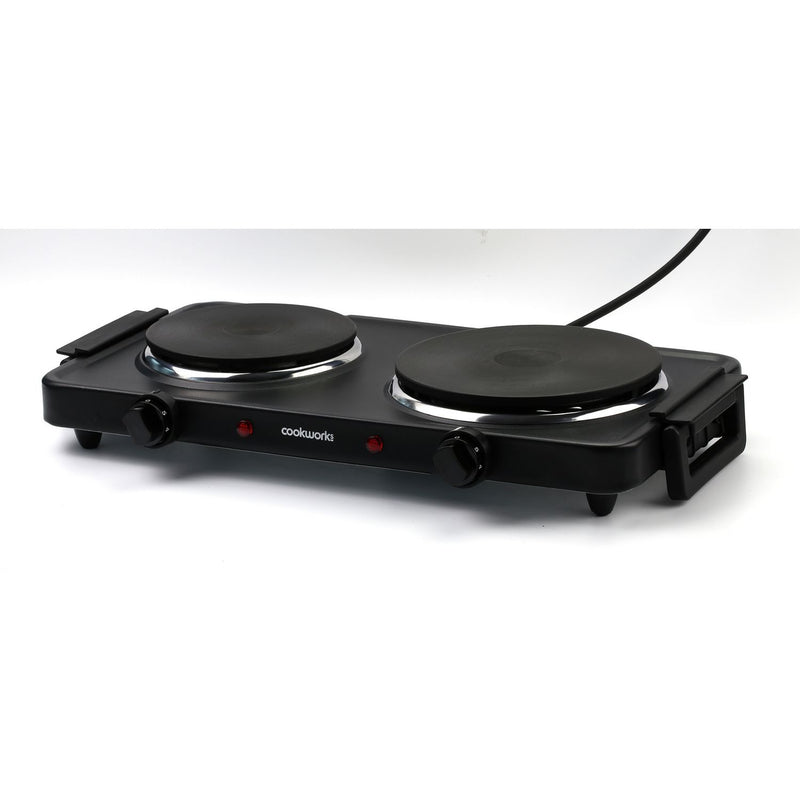 Cookworks 2500W table top double hotplate hob - British product
