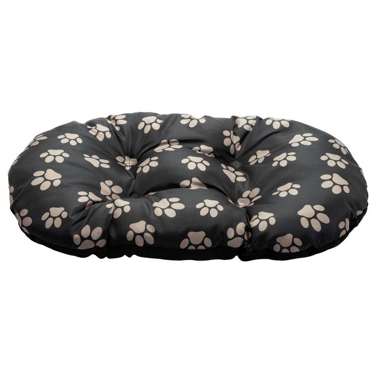 Small fleece oval dog cushion for small dogs, UK version