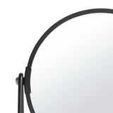 Habitat matte black metal round pedestal swivel mirror (British brand)