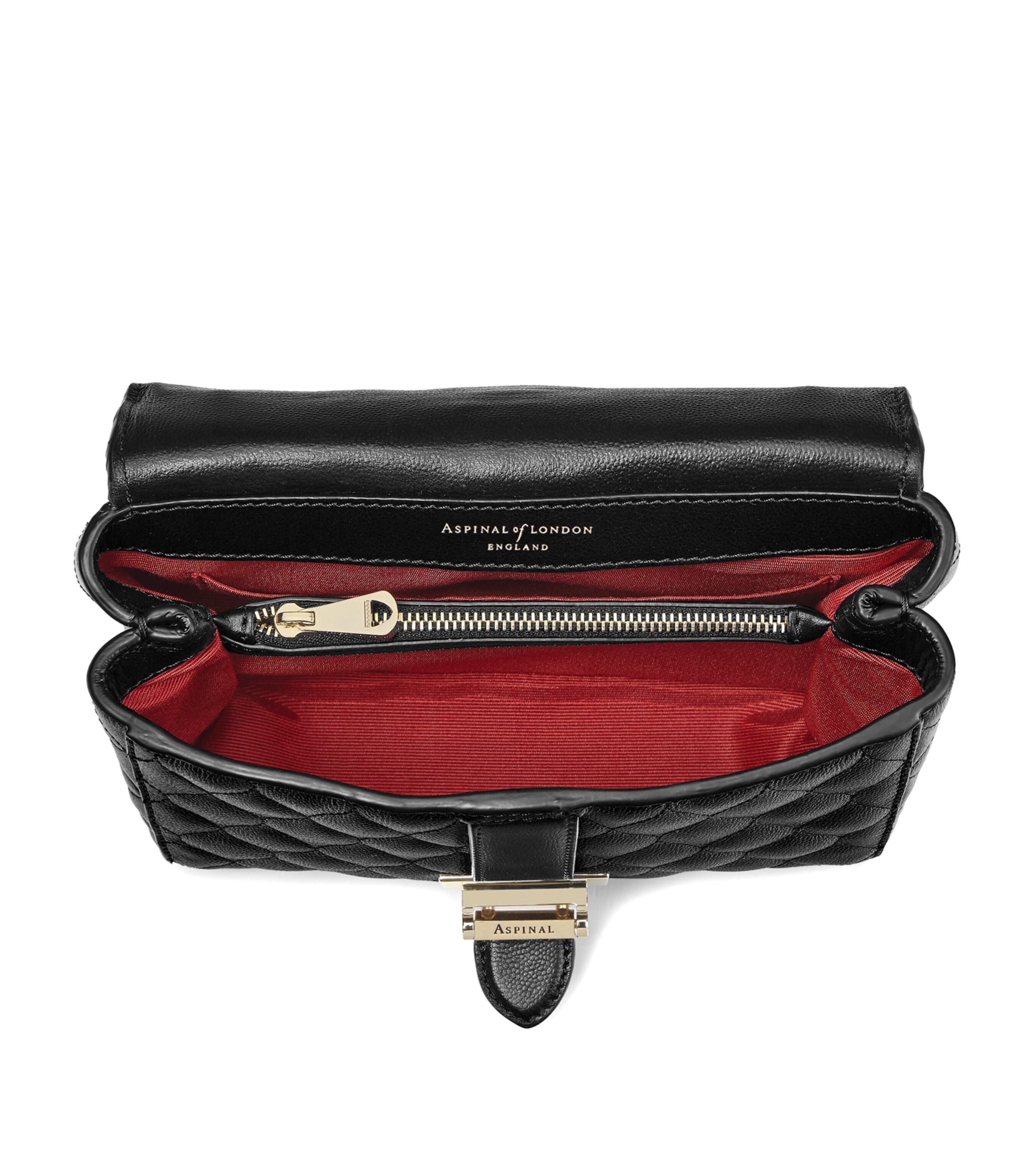 Aspinal of London Lottie small cross-body bag in grained leather, UK version