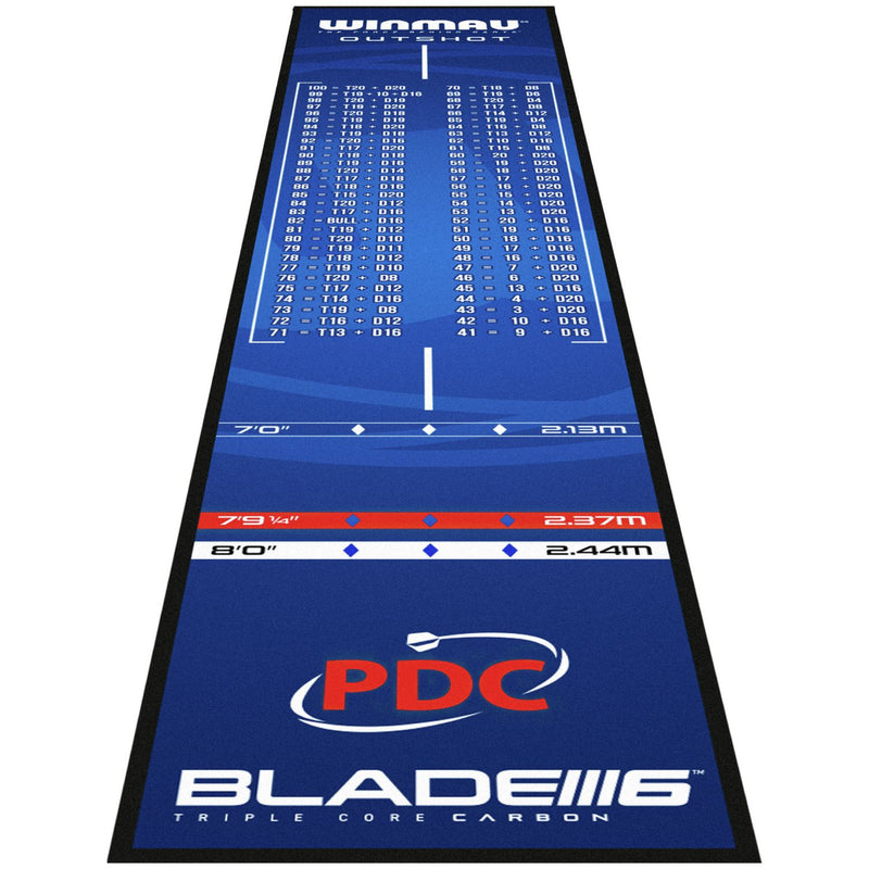 Winmau Easy Checkout Outshot Dart Mat 300x60cm - British product