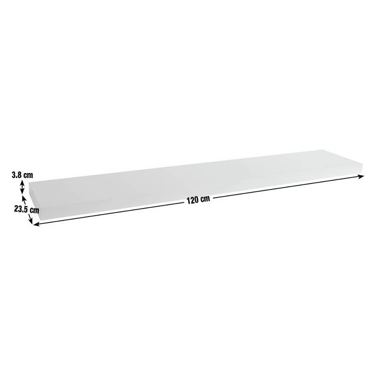 Argos Home floating shelf grey gloss 120cm, UK version
