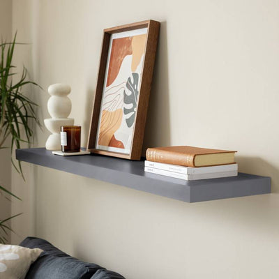 Argos Argos Home Jak 120cm Floating Shelf - Grey Gloss- Buy online at McGrocer