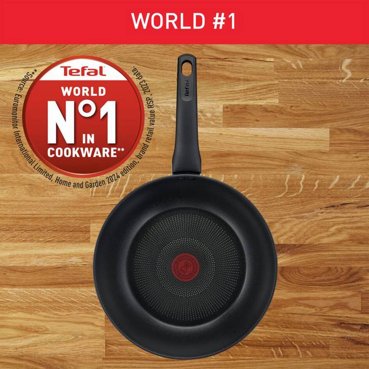 Tefal Titanium Excellence 28cm non-stick wok, imported from the UK