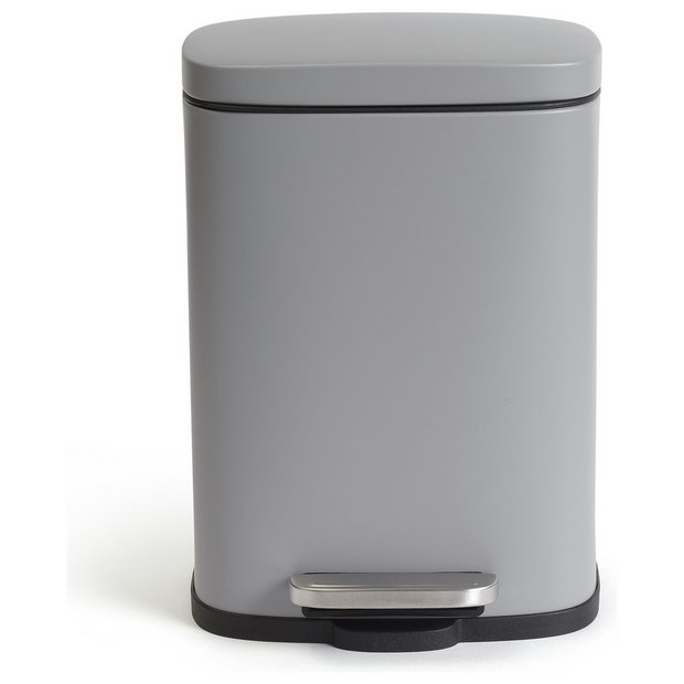 Argos Home grey bathroom bin 5 litre - British product