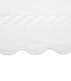 Pratesi cotton bath towel with scalloped edges 75cm x 150cm, imported from the UK