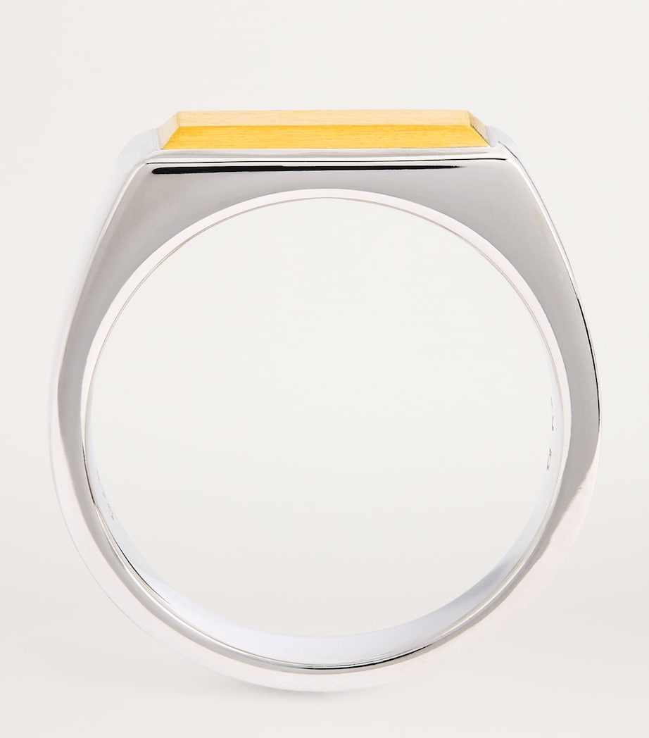 Tom Wood Peaky ring sterling silver yellow gold, UK version