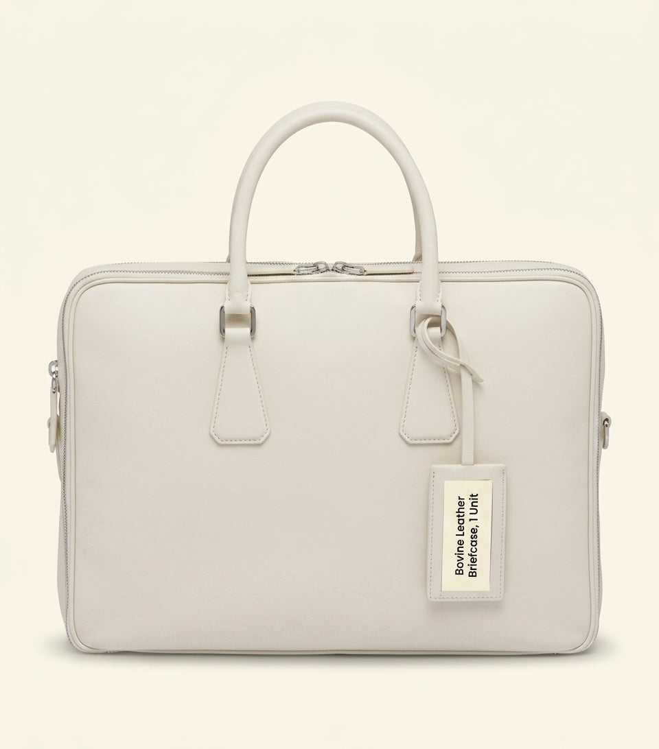 Prada Saffiano leather briefcase with enamel logo - British product
