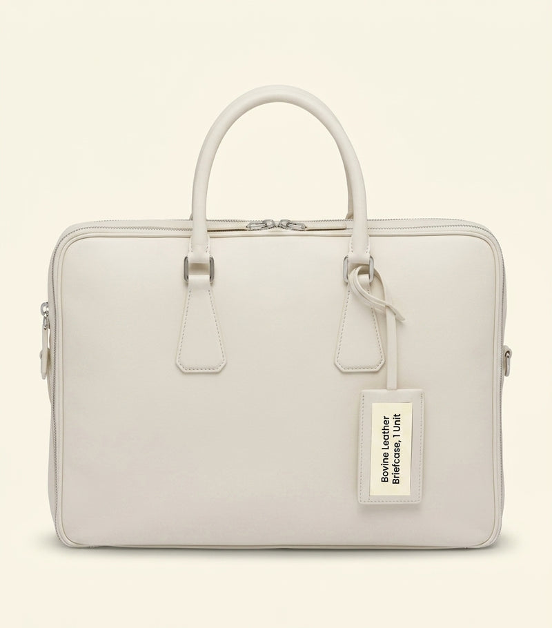 Prada Saffiano leather briefcase with enamel logo - British product