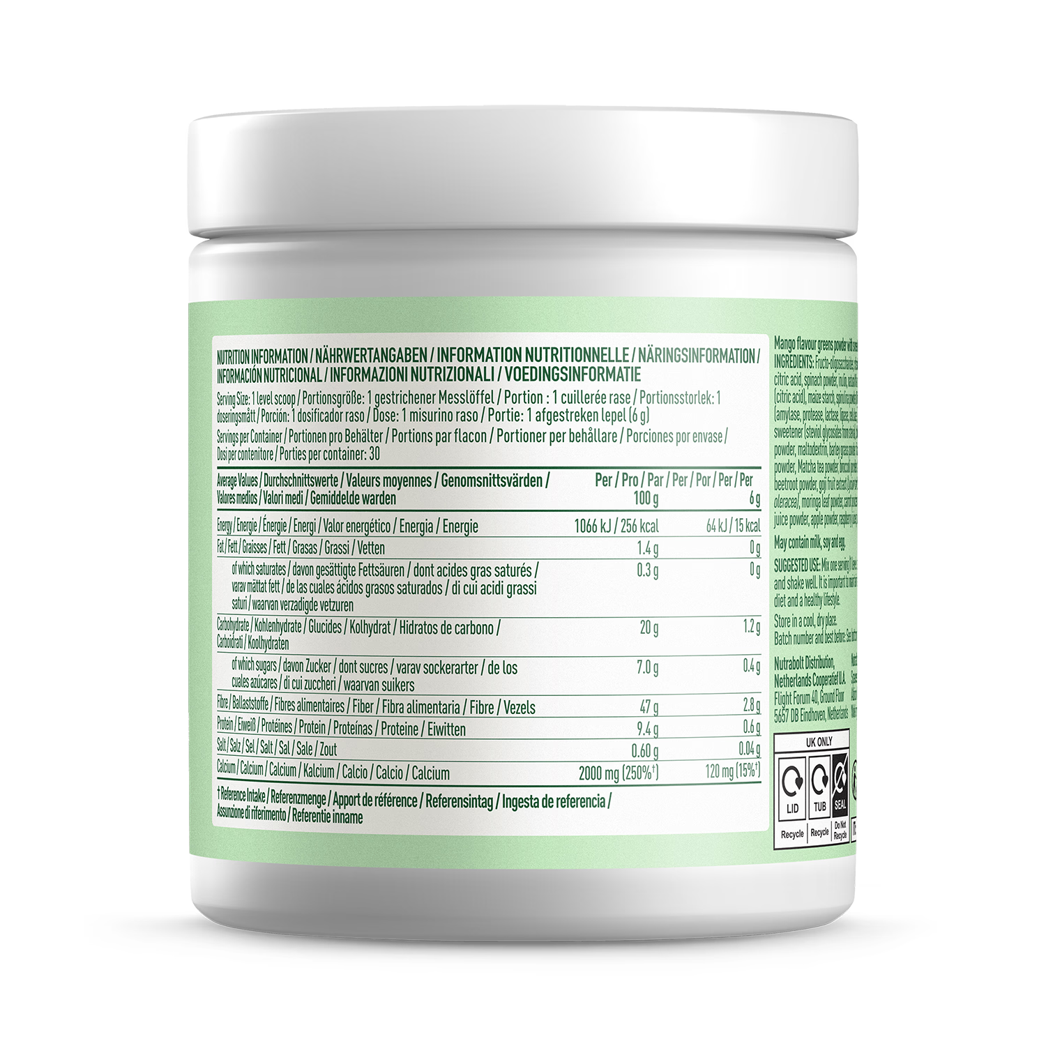 Bloom Greens Superfoods Mango powder 180g, UK version