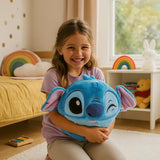 Disney Stitch blue plush hand warmer cushion 35cm - British product