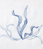 Yves Delorme Couture organic cotton bath sheet with seaweed embroidery 120cm x 160cm (British brand)