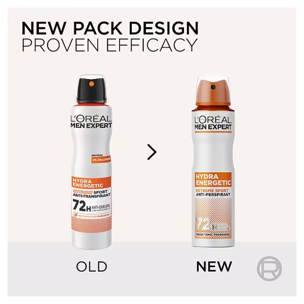 L'Oreal Men Expert Hydra Energetic deodorant spray 250ml, imported from the UK