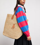Polo Ralph Lauren large raffia Big Pony tote bag, UK version