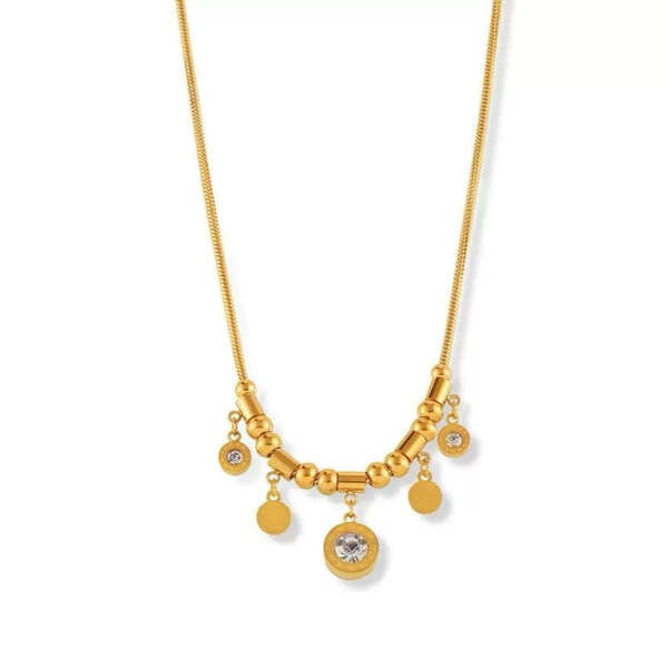 Luxe Tones 18k gold plated charm necklace, UK version