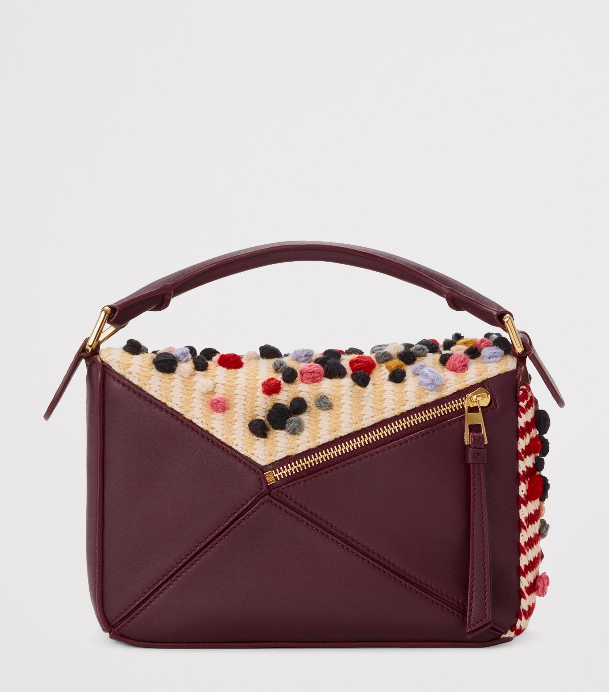LOEWE x Albers Puzzle top-handle bag with hand-woven cotton (British brand)