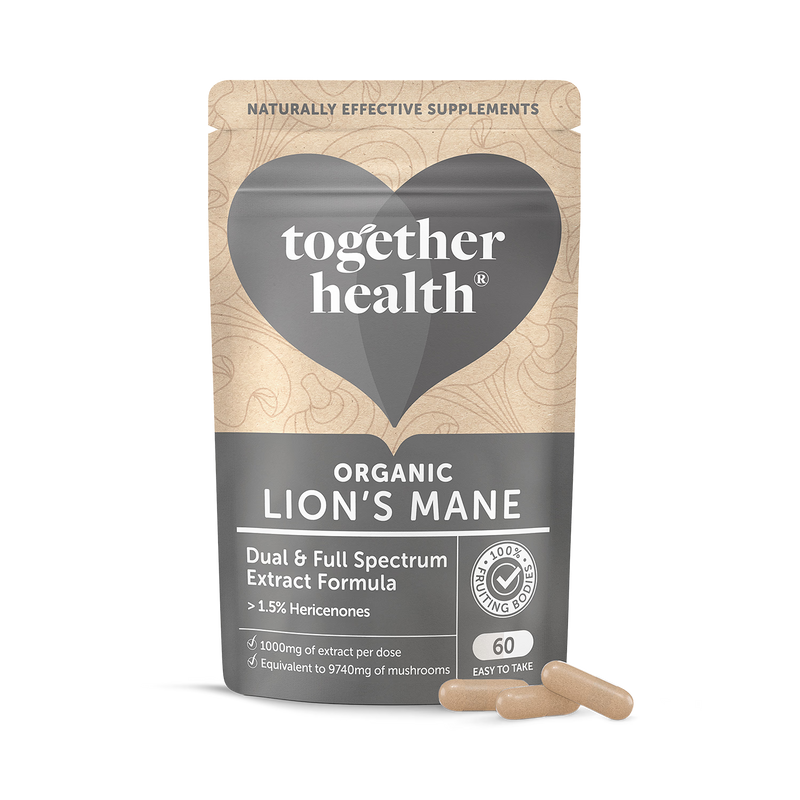 Together Health organic lions mane capsules 60, UK version