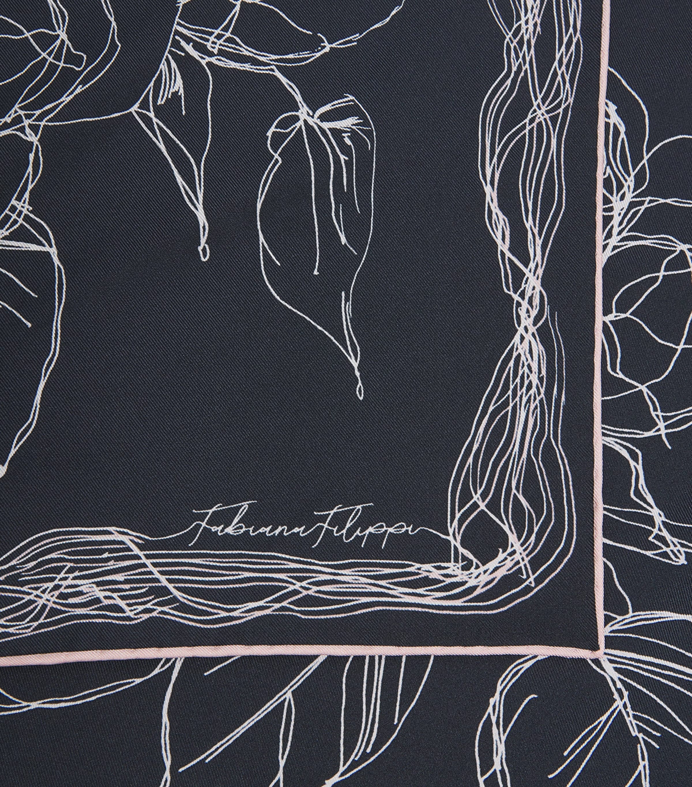 Fabiana Filippi silk twill printed scarf 90cm, imported from the UK