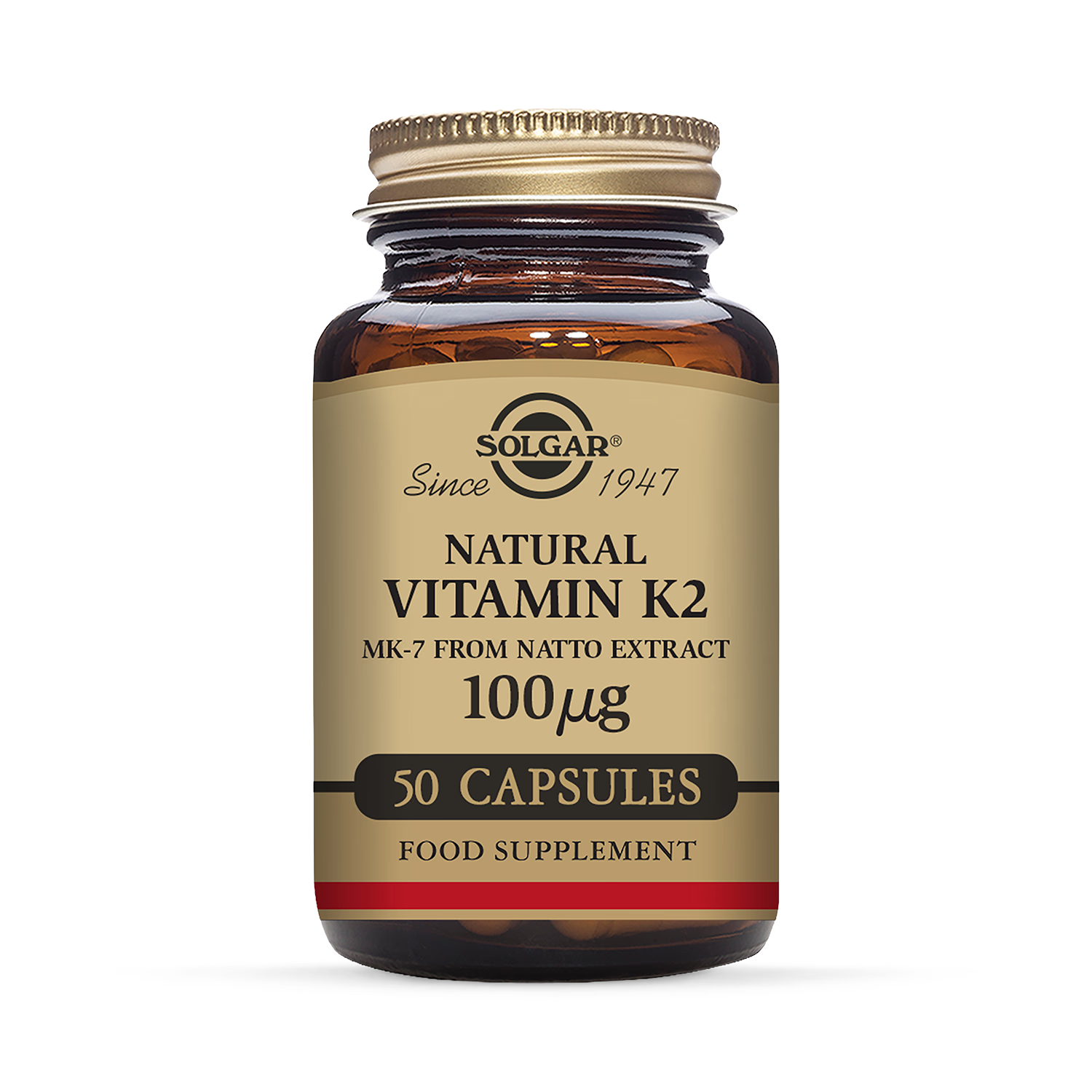 Solgar Vitamin K2 100mcg 50 Vegetable Capsules (British brand)