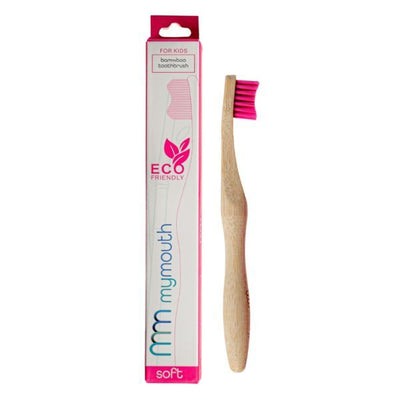 Brosse à dents MyMouth en bambou Rose britannique dentaire pour enfants