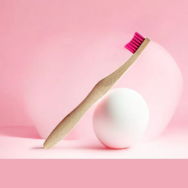 MyMouth Bamboo toothbrush pink, imported from the UK