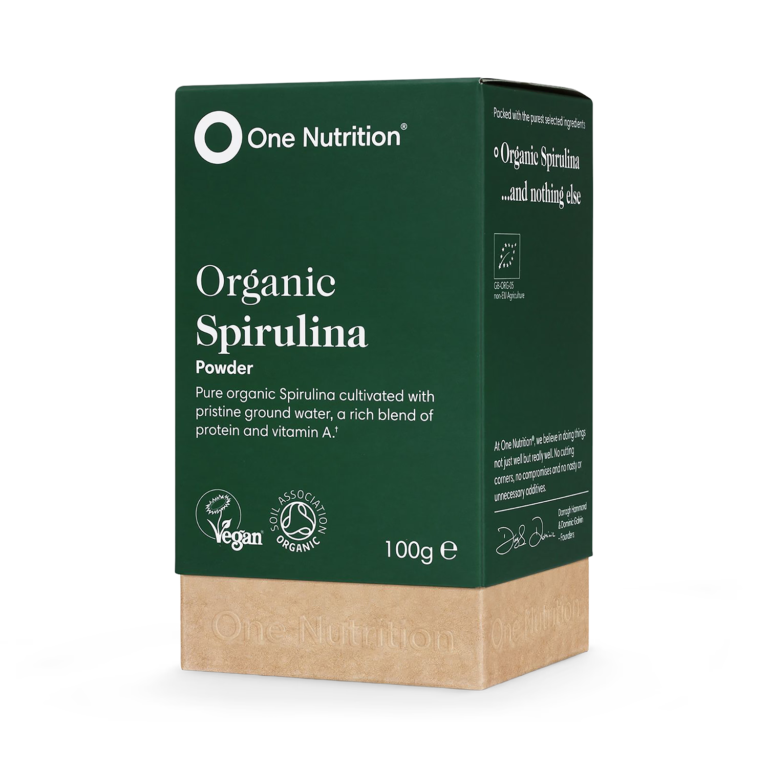 One Nutrition organic spirulina 500mg 100 vegecaps, imported from the UK
