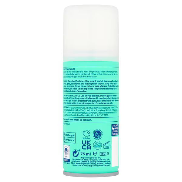 Superdrug rasp and pom shave gel 75ml (British brand)