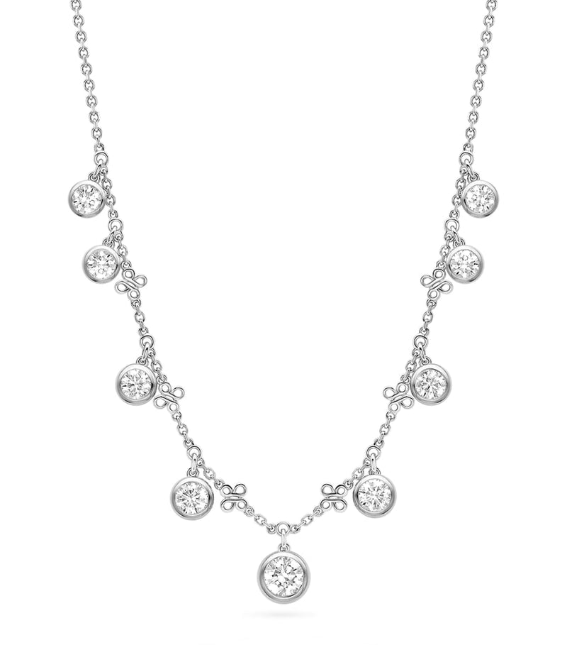 Boodles Large Platinum Diamond Beach Necklace (British brand)