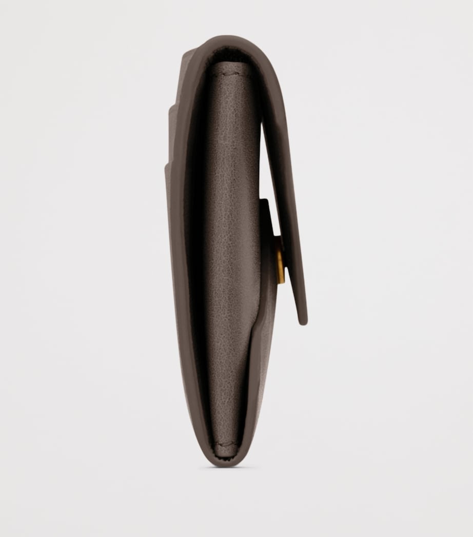 Saint Laurent letter card holder in calfskin leather, imported from the UK