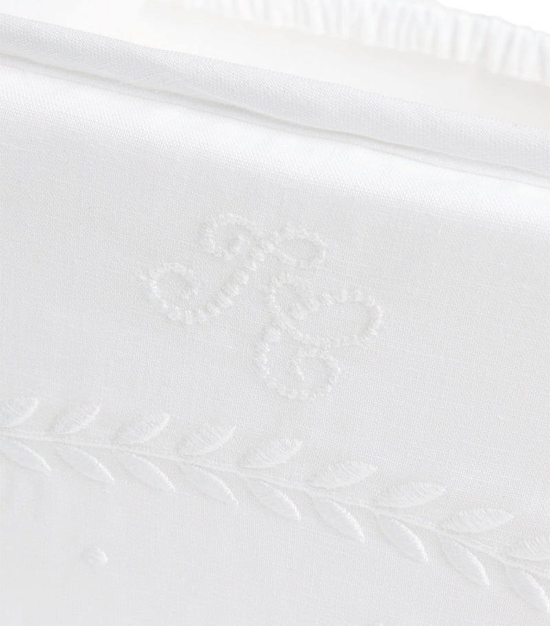 Tartine et Chocolat cotton-linen nursery basket, imported from the UK