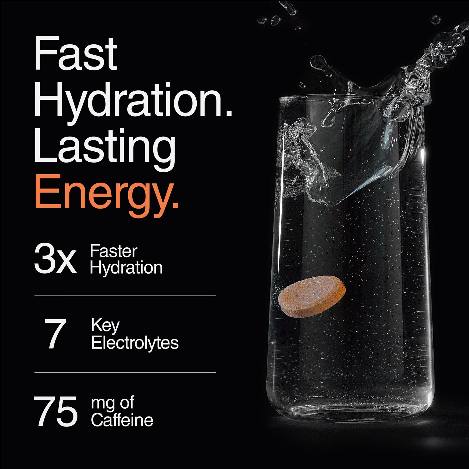 Phizz Daily Energy orange effervescent tablets 20 count (British brand)
