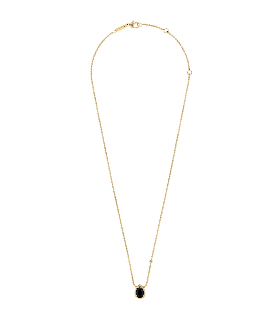 Boucheron Serpent Bohème pendant necklace yellow gold onyx diamond, UK version