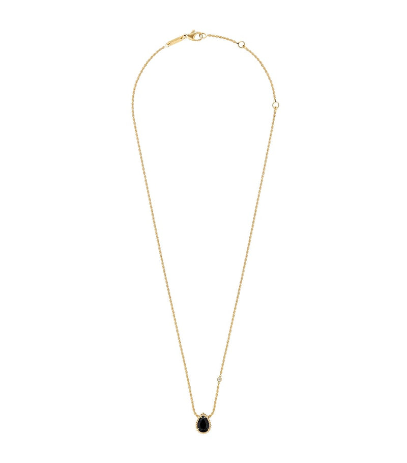 Boucheron Serpent Bohème pendant necklace yellow gold onyx diamond, UK version