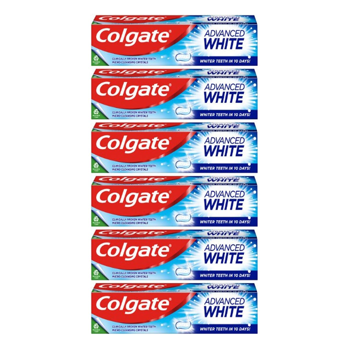 Colgate Advanced White Toothpaste, 6 x 125ml Oral Care Costco UK