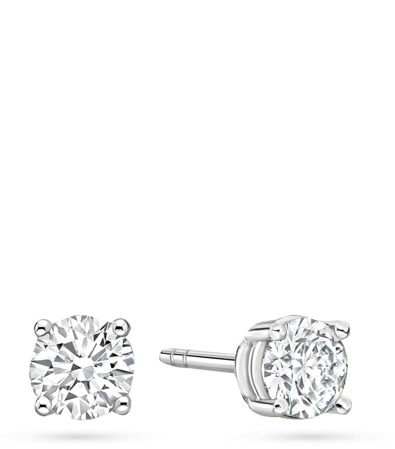 Boodles Platinum and Diamond Classic Stud Earrings - British product