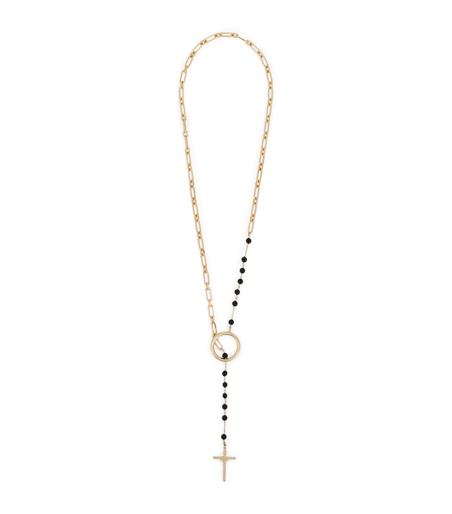 Dolce&Gabbana beaded rosary necklace gold-tone, UK version