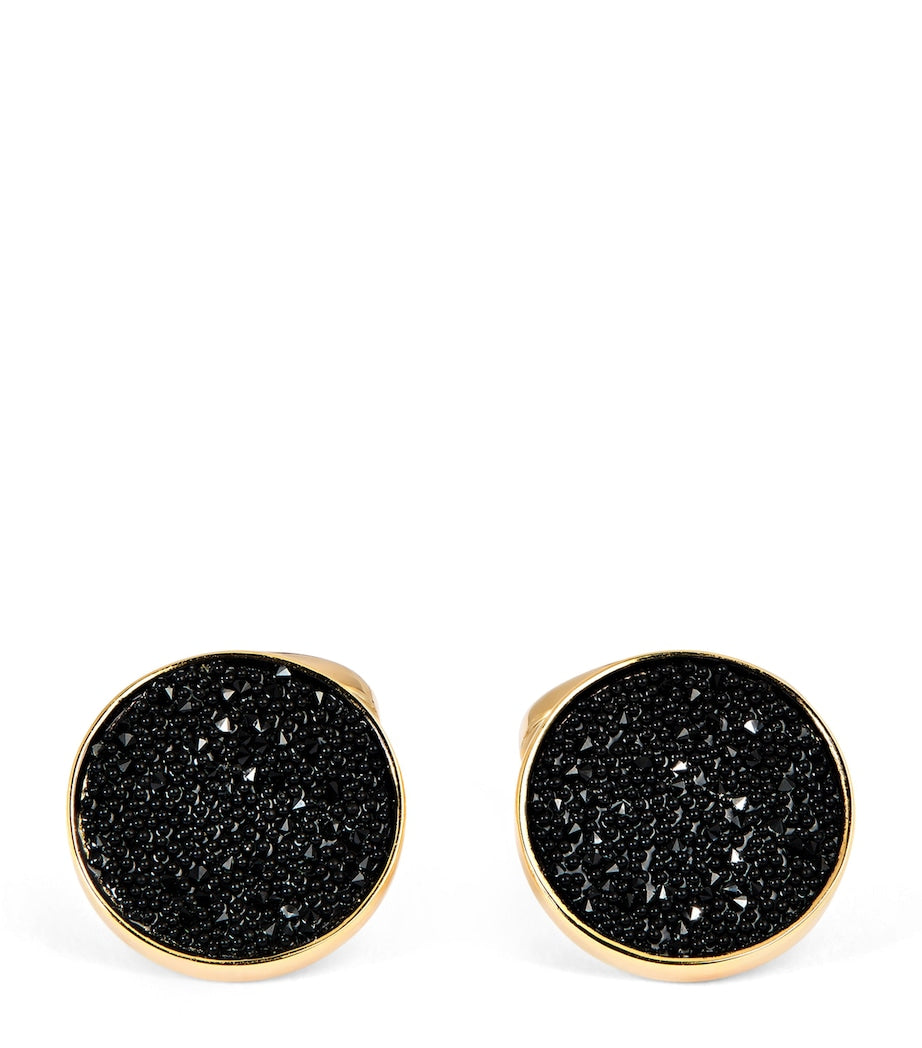 Babette Wasserman gold-plated Moondust round cufflinks, imported from the UK