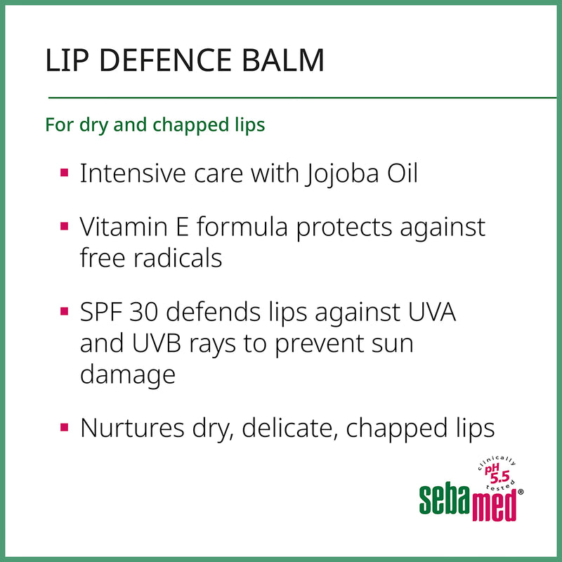 Sebamed Lip Defense Stick SPF30 4.8g, imported from the UK