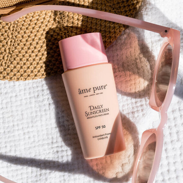 âme pure sunscreen SPF 50 anti-aging face cream, imported from the UK