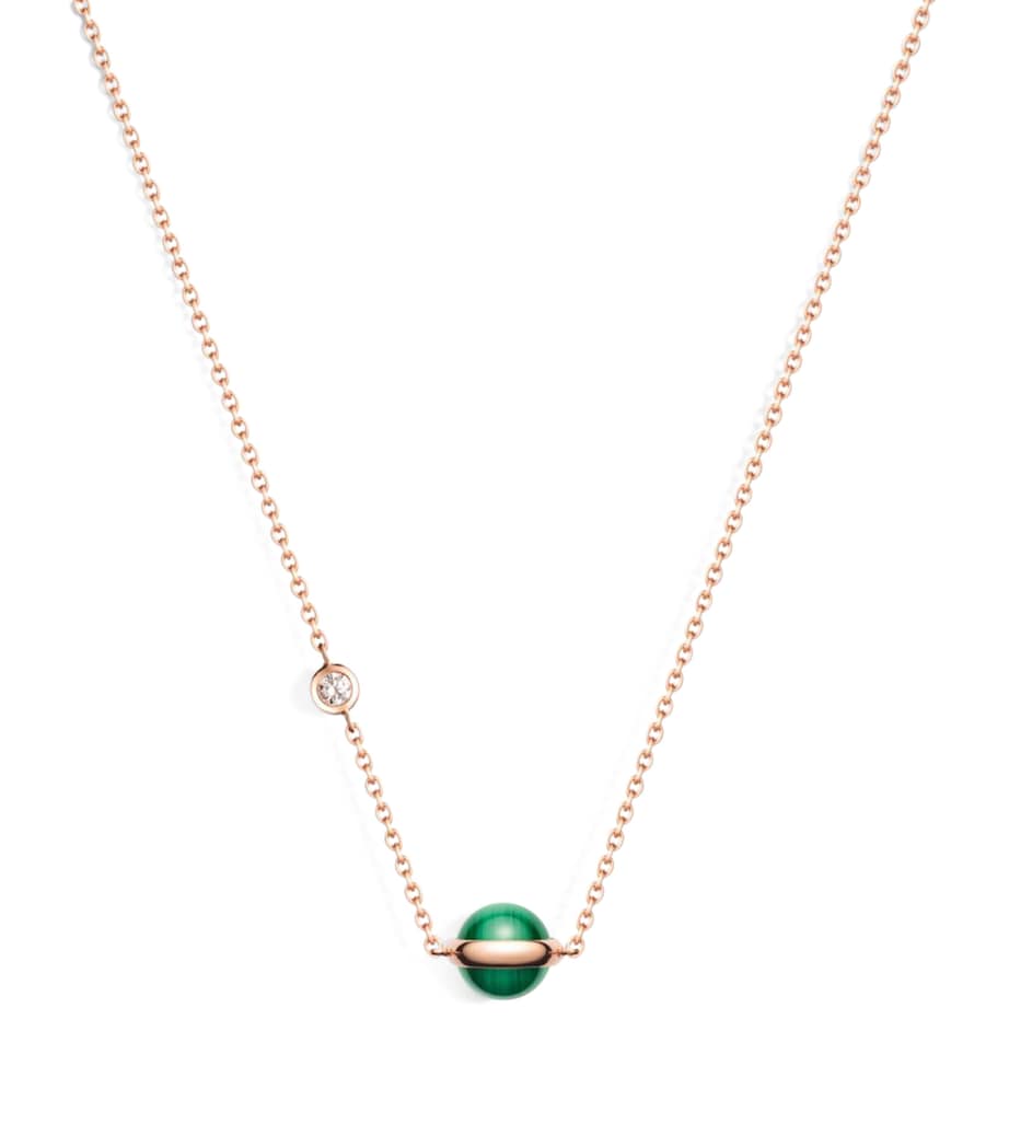 Piaget pendant necklace rose gold malachite diamond, UK version