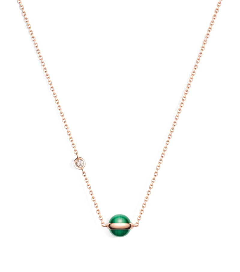 Piaget pendant necklace rose gold malachite diamond, UK version