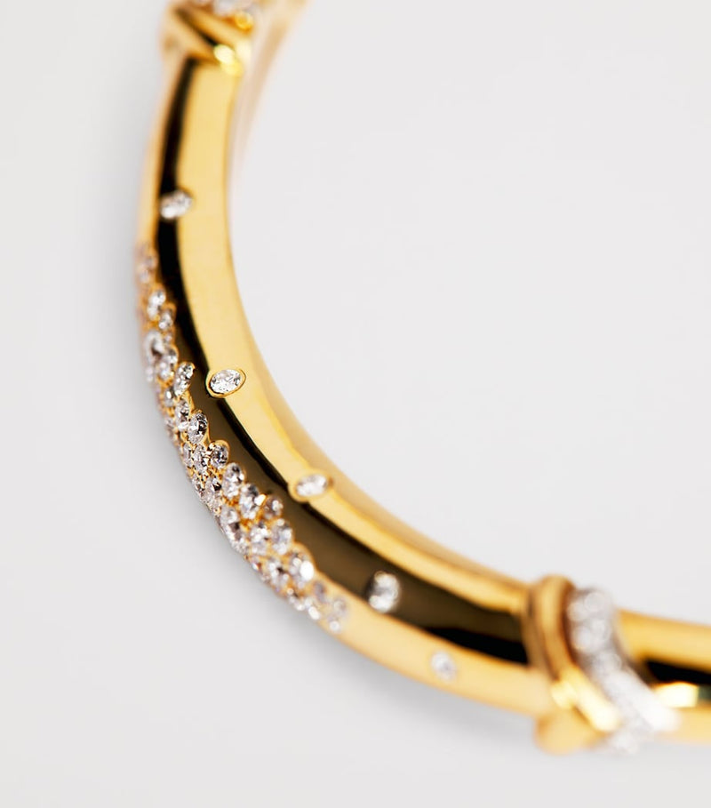 L'Atelier Nawbar 18kt gold diamond bangle, British product