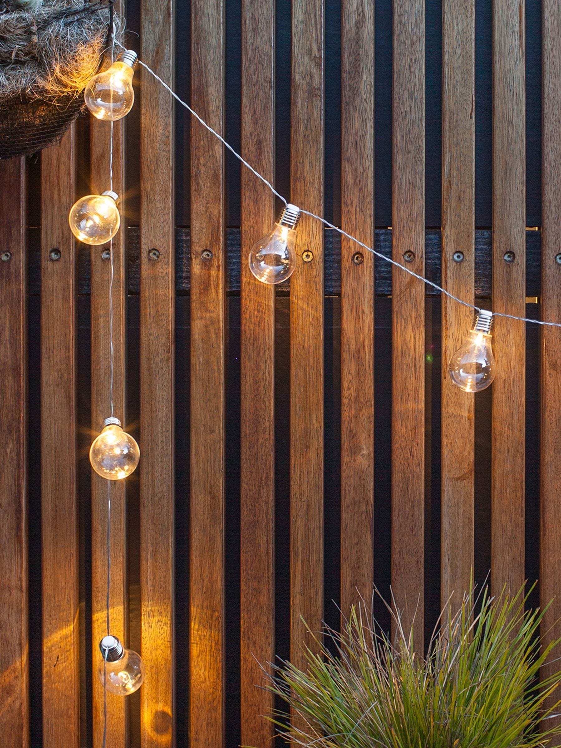 Lights4fun warm white Edison festoon lights 10 bulbs (British brand)