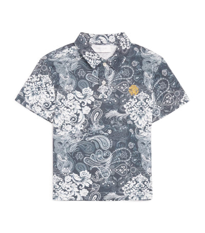 Harrods Roberto Cavalli Cotton Paisley Print Kids' Polo Shirt 4-14 Years- Buy online at McGrocer