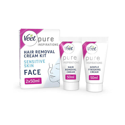 Veet Pure Hair Removal Kit Face Sensitive Skin - 2 x 50ml