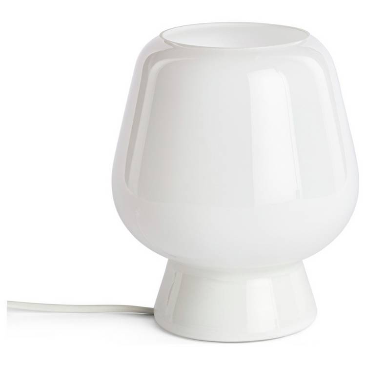 Habitat Lucetta glass table lamp white, UK version