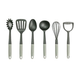 Argos Home 6-piece utensil set with stand black (British brand)