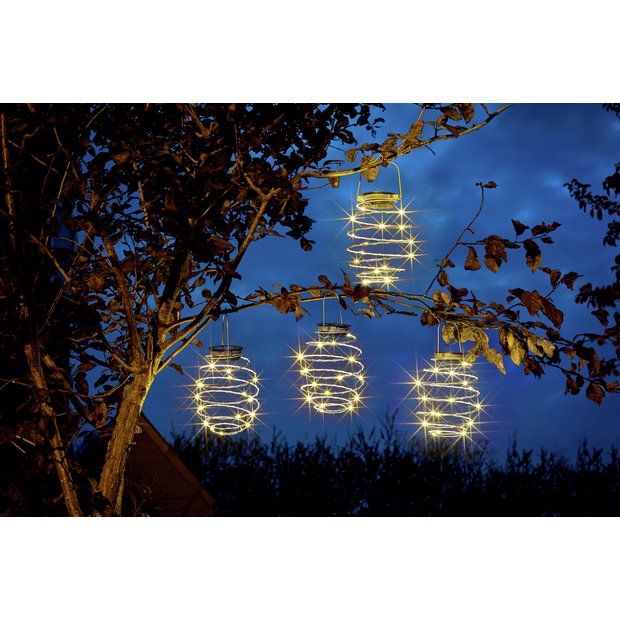 Argos Home solar mini wire lanterns 4 pack, imported from the UK