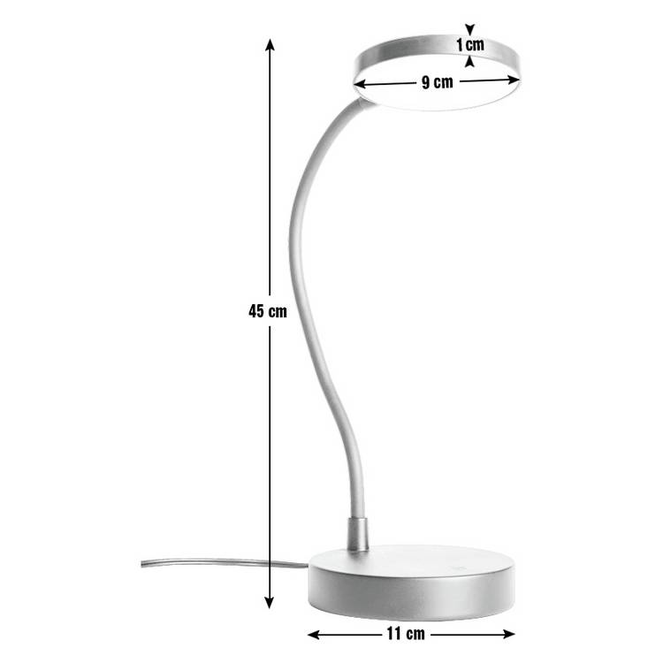 Habitat Mopsa LED desk lamp black flexible neck - British product
