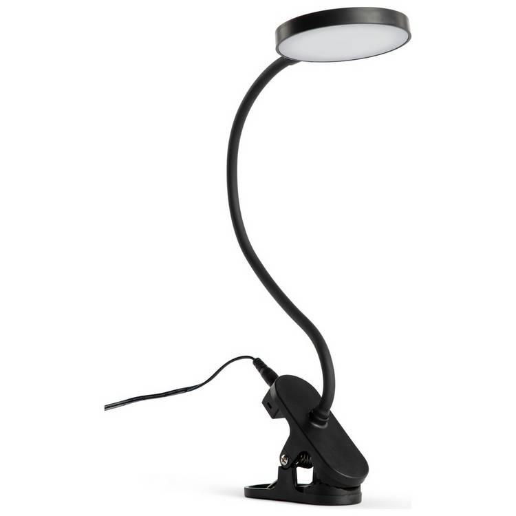 Habitat Mopsa clip lamp black - British product
